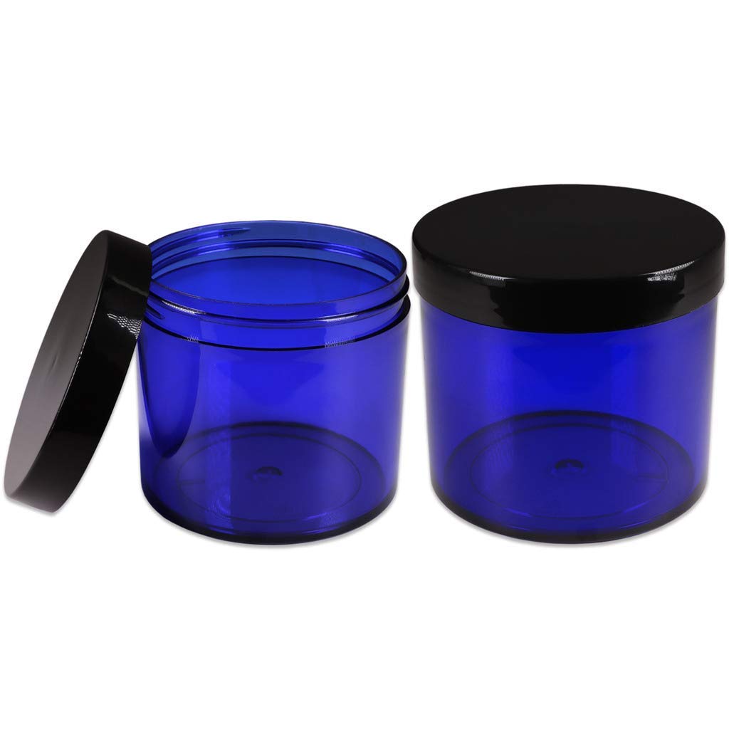 Beauticom 10 Oz. (300G /300Ml) Thick Wall Round Leak Proof Clear Acrylic Jars With Clear Lids For Beauty, Cream, Salves, Scrubs